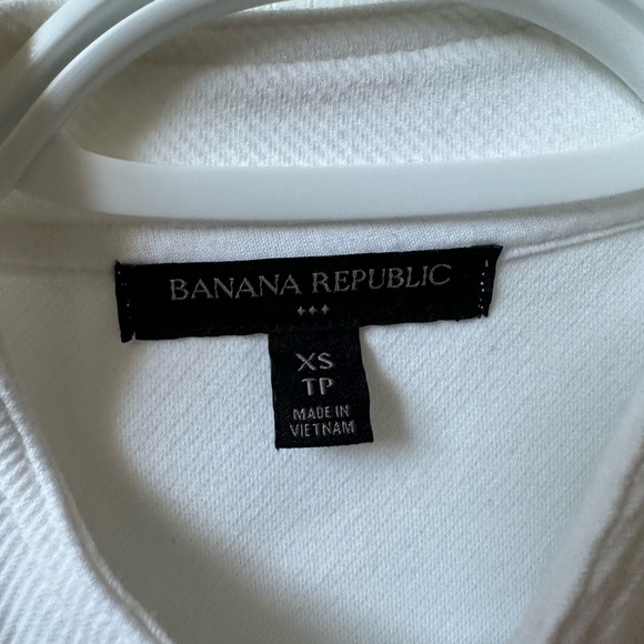 Banana Republic White biker sweater jacket xs - Picture 2 of 4